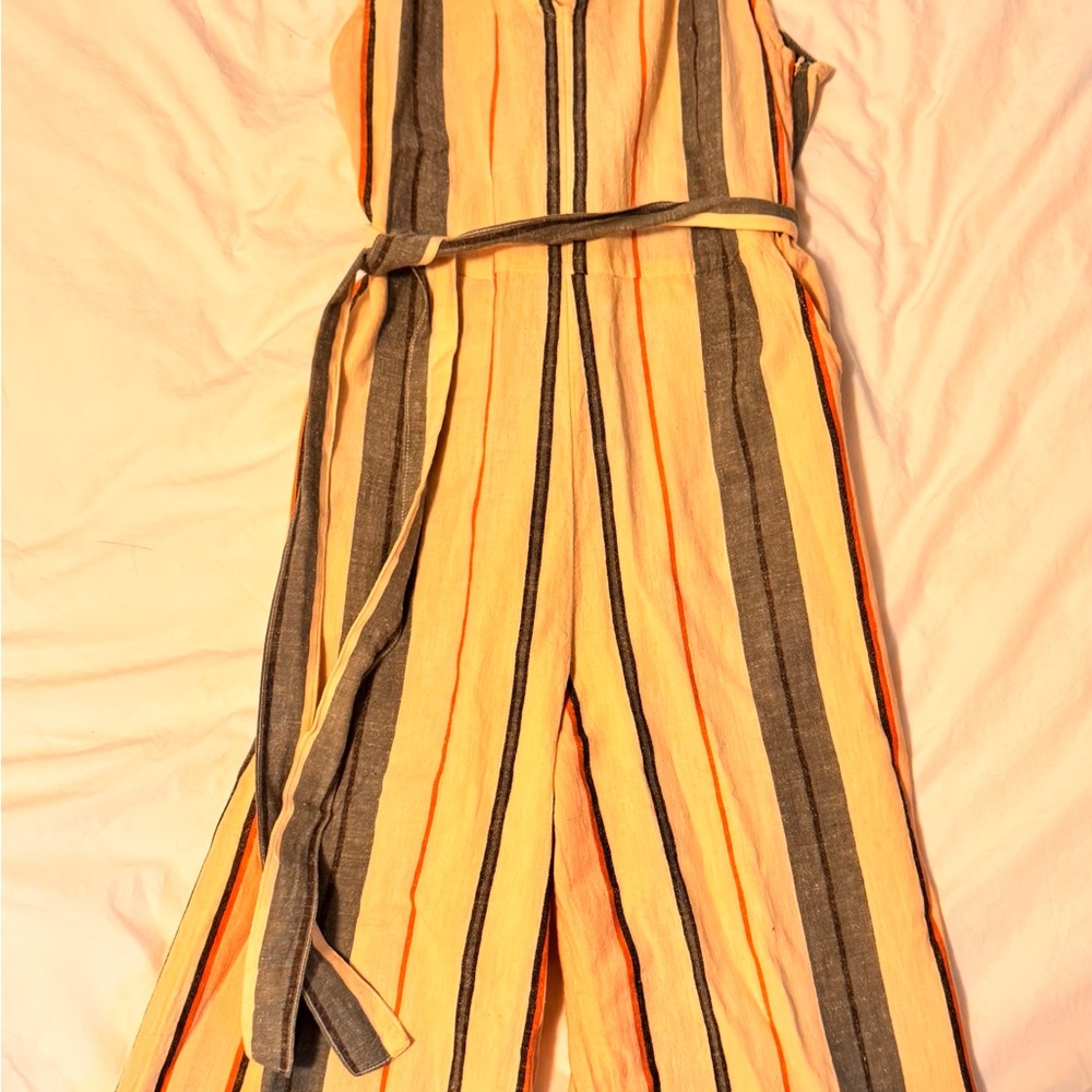 Billabong striped overall/jumpsuit size M